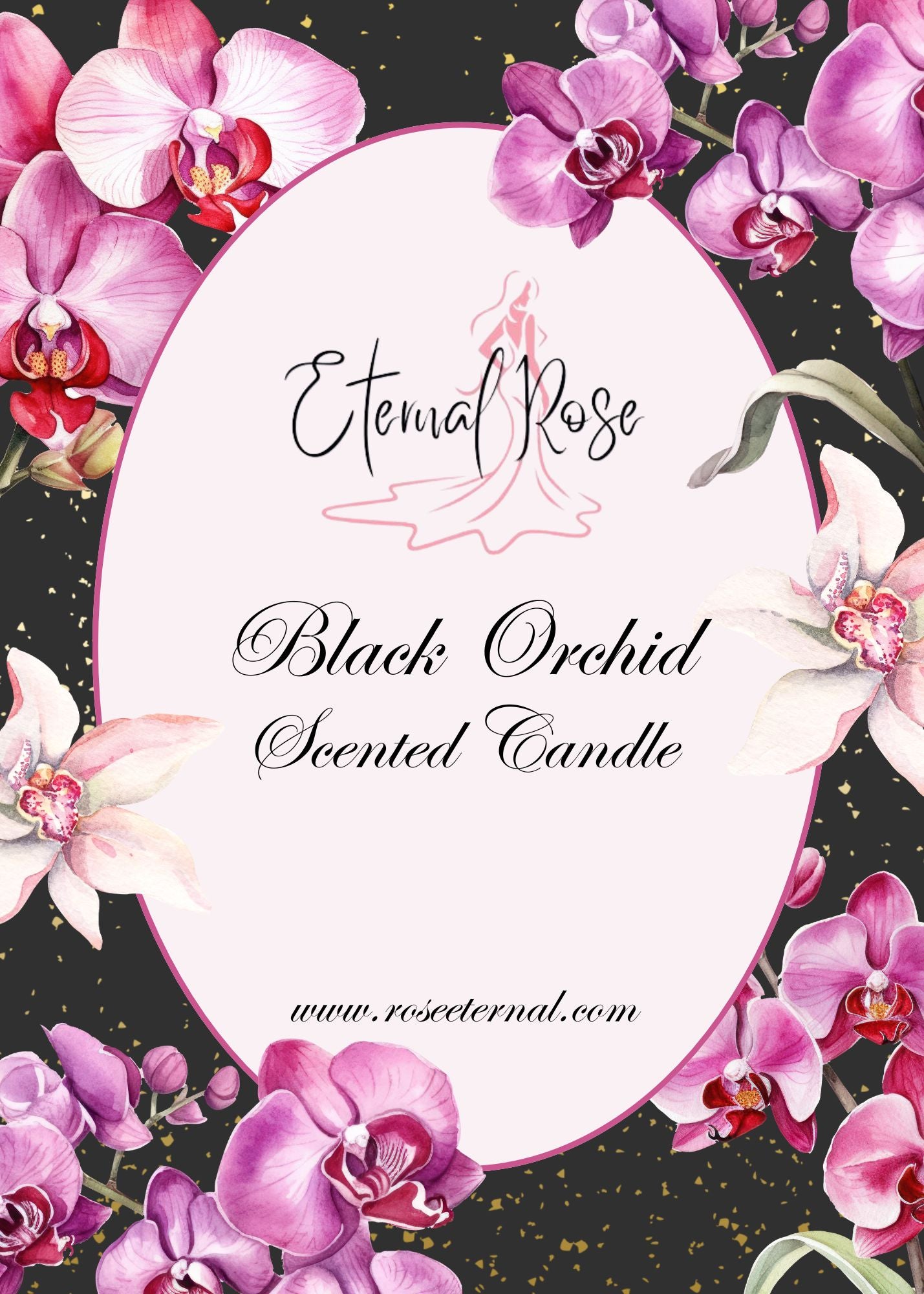 Black orchid scented candle