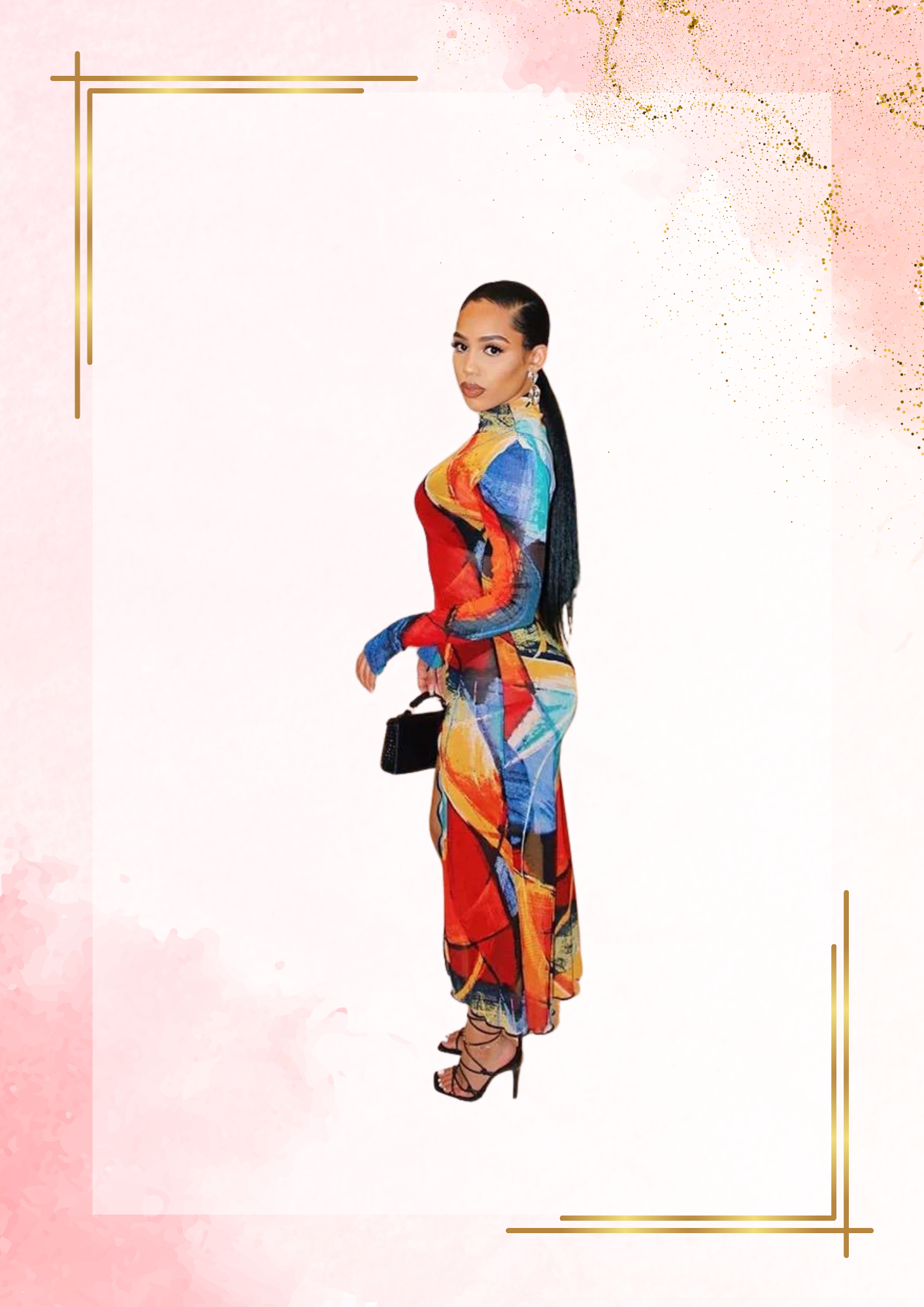 Tie-dye sexy dress