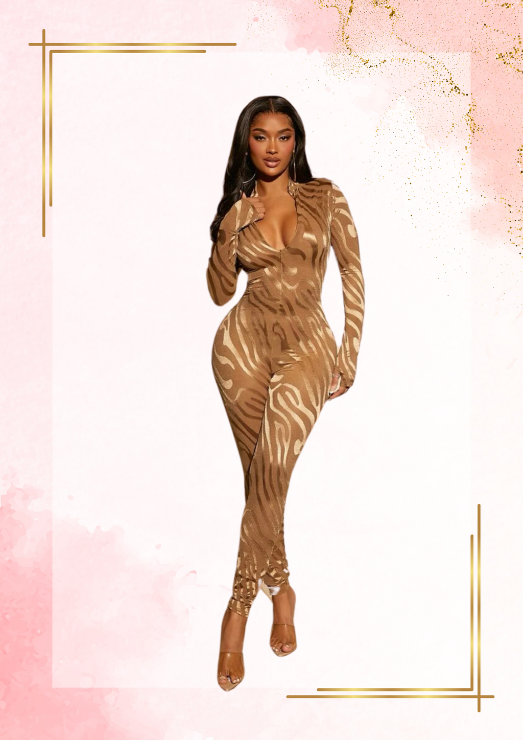 Zebra strip Jumpsuit