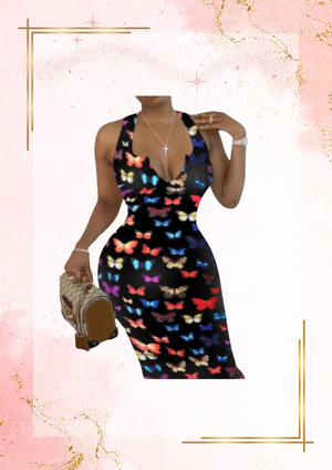 Butterfly maxi dress