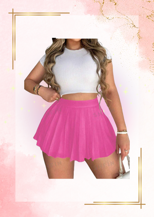 Pleated Pink Skort