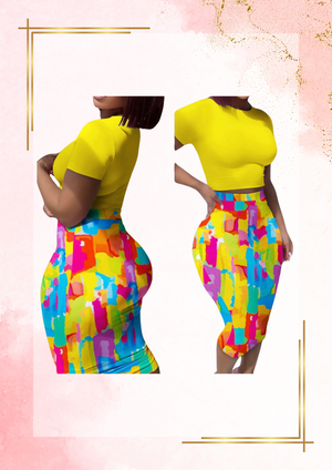 Rainbow Skirt Set
